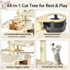 77.5 Inch Cat Tree Condo Multi-Level Kitten Activity Tower with Sisal Posts