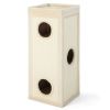 39 Inch Tall Cat Condo with Scratching Posts and 3 Hideaways and 4 Soft Plush Cushions