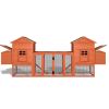 Outdoor Wooden Chicken Coop;  124' Large Hen Cage Rabbit House;  Bunny Hutch with Ventilation Door;  Removable Ramp Garden Backyard Pet House Chicken