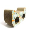 Cat Scratching Posts Cat Scratch Pad Cat Scratcher with Catnip Cat Toy Scratch Board Lounge Corrugated Cardboard with Natural Catnip Bell Ball Toy