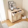 Cat Litter Box Enclosure with Sisal Scratching Doors and Storage