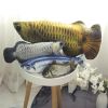 Cat Toy Simulation Fish Toy Pet Plush Cat Mint Fish Kitten Simulated Silver Arowana Interactive Pet Chew Toys