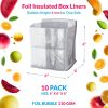 Insulated Box Liners 6x6x6 Inch Size. Pack of 10 Bubble Packaging Bags 6" x 6" x 6" Cold Box Insulation Liners. Foil Insulated Thermal Bags. Bubble Th