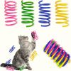 Cat Spring Toys, 4 Pack Cat Spiral Springs for Indoor Cats, Colorful &amp; Durable Plastic Spring Coils Attract Cats to Swat, Bite