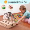 Mewoofun 8 Holes Cat Toys Interactive Whack-a-mole Solid Wood Toys for Indoor