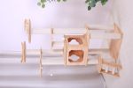 PurrScape Elegance - Deluxe Wooden Cat Tower