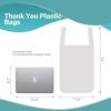 Pack of 1000 Gracias Plastic Bags 11.5 x 6.5 x 21. Carry-Out T-Shirt Bags 11 1/2 x 6 1/2 x 21. Thickness 0.65 mil. Reusable Preprinted Shopping Bags.