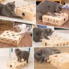 Mewoofun 8 Holes Cat Toys Interactive Whack-a-mole Solid Wood Toys for Indoor