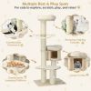 4-Layer 68.5-Inch Wooden Cat Tree Condo Activity Tower with Sisal Posts