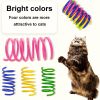 Cat Spring Toys, 4 Pack Cat Spiral Springs for Indoor Cats, Colorful &amp; Durable Plastic Spring Coils Attract Cats to Swat, Bite