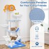 Multi-level Ocean-themed Cat Tree Tower with Sisal Covered Scratching Posts