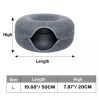 LARGE Cat Tunnel Cave Bed USA SELLER Felt Donut Cat House Detachable Small Pet