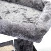 Double Level Cat Tree Stand House Furniture Kittens Activity Tower Posts Kitty Pet Play House - dark gray