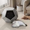 25.98'' Shaped Modern Pet Furniture Cat Kennel Side Table MDF Multi-Purpose Furniture