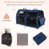 Double Compartment Pet Carrier with 2 Removable Hammocks