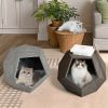 25.98'' Shaped Modern Pet Furniture Cat Kennel Side Table MDF Multi-Purpose Furniture