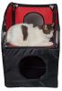 Pet Life Kitty-Play Obstacle Travel Collapsible Soft Folding Pet Cat House