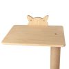 Wall-Mounted Cat Scratching Pad for Small to Large Cat, Indoor Wood Cat Tree with Hammock, Cat Scratcher Perch