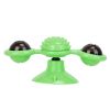 Windmill Cat Toy Turntable Interactive Teasing Pet Toy Wall Mount Turning Tickle Scratch Hair Brush Cat Toy with Catnip Light Ball